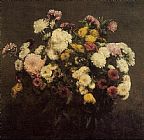 Large Bouquet of Crysanthemums by Henri Fantin-Latour